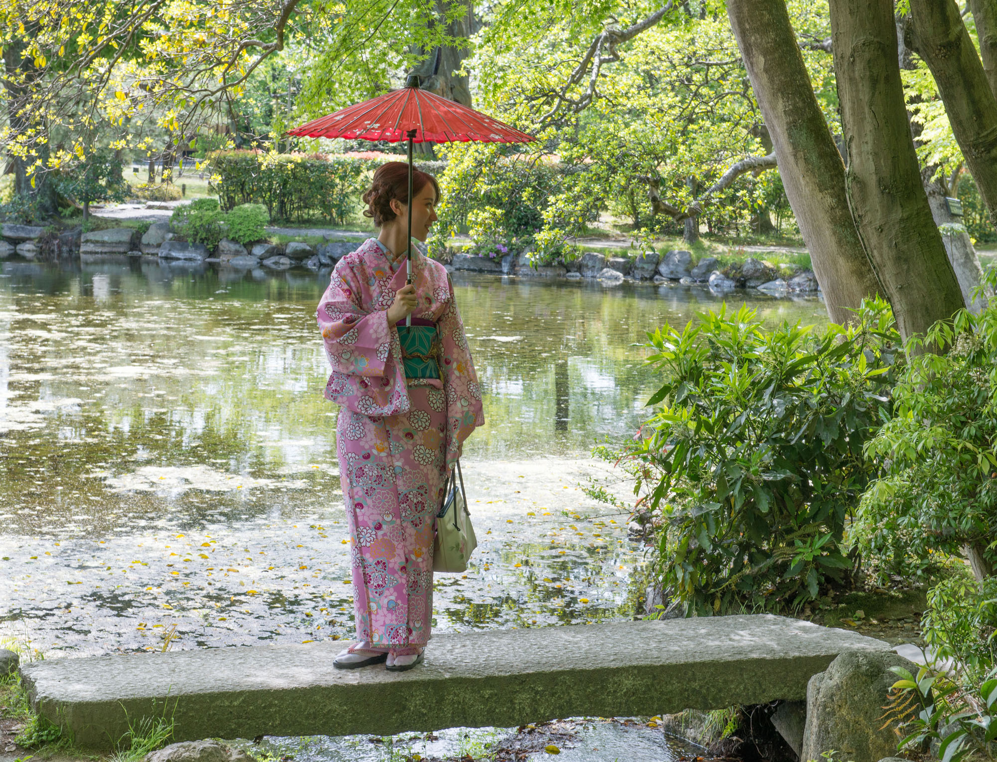 A walk in the park: A contemplative moment at Shoseien, a 17th-century stroll garden in Kyoto. | STEPHEN MANSFIELD