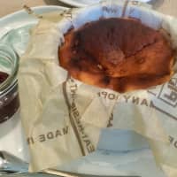 You won\'t want to share: Kashiyama Daikanyama Cafe\'s luscious Basque cheesecake comes with a little pot of fruit jam on the side. | ROBBIE SWINNERTON