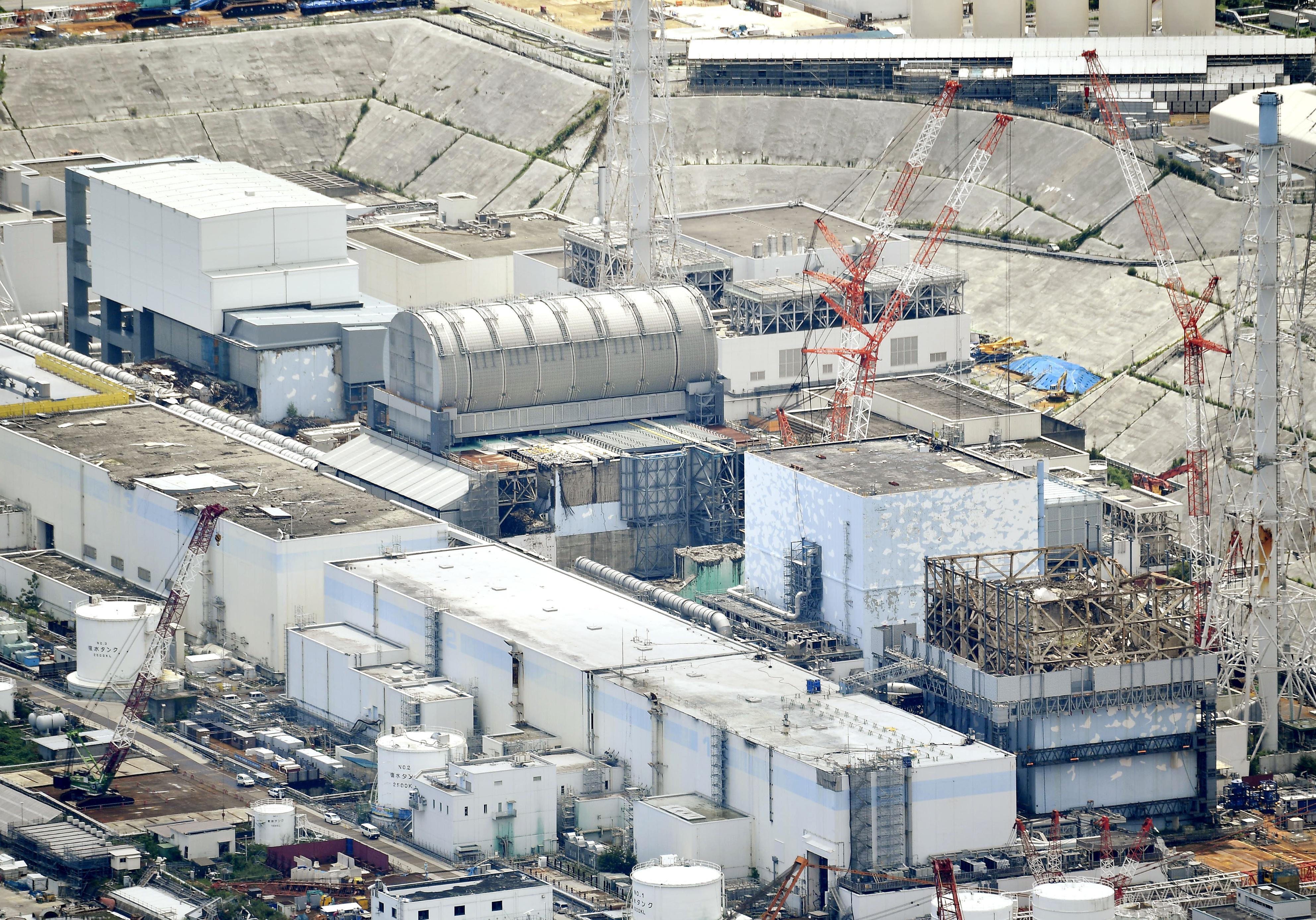 The Fukushima No. 1 nuclear power plant, which was crippled in the aftermath of the massive 2011 earthquake and tsunami, seen in 2018.  | KYODO