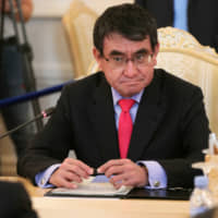 Foreign Minister Taro Kono has warned the two candidates vying to replace Prime Minister Theresa May that a no-deal Brexit would be disruptive for Japanese firms that have invested in the U.K. | REUTERS
