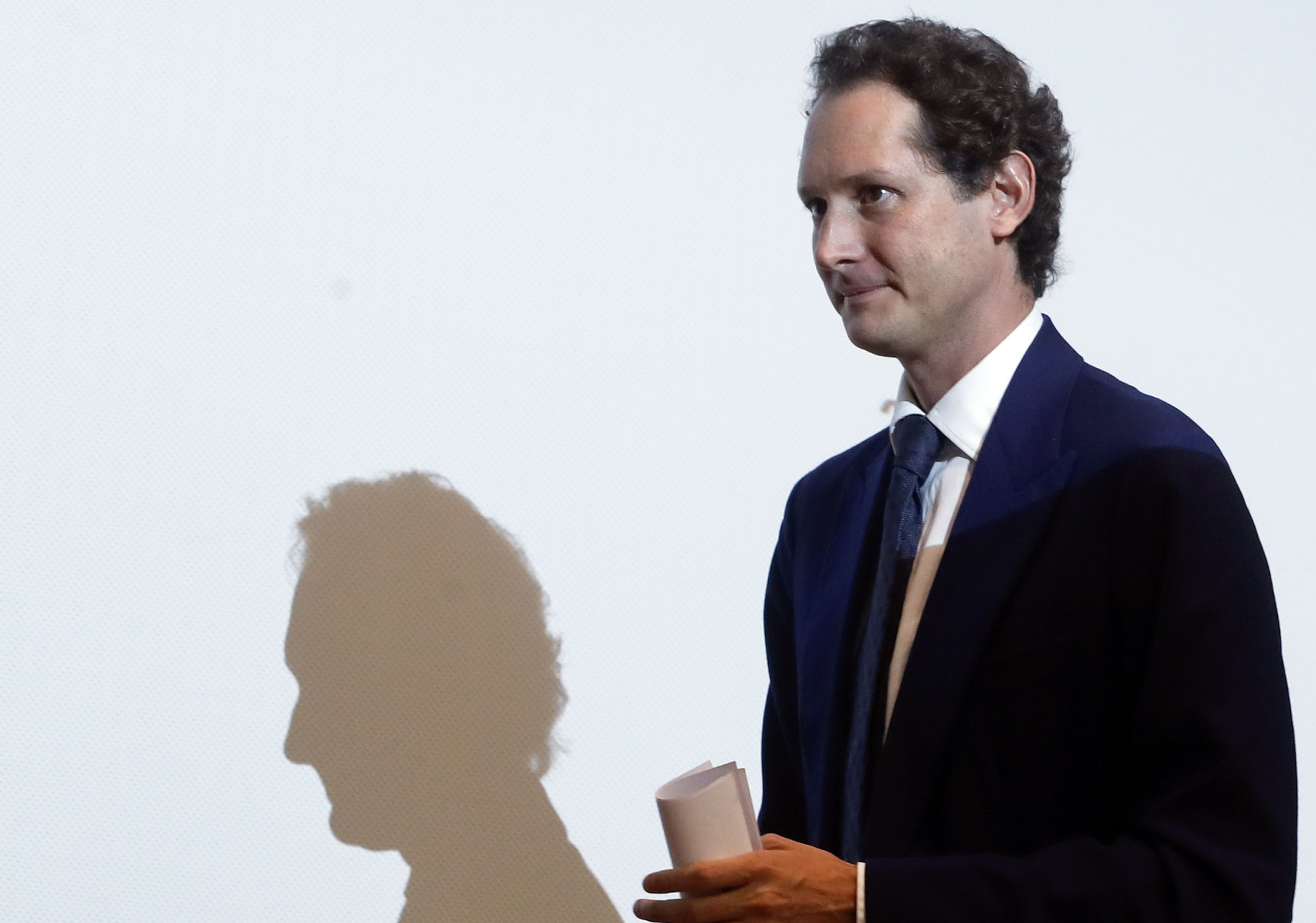 Fiat Chrysler Automobiles Chairman John Elkann arrives for an event in Milan on May 27. | AP