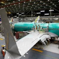 A 737 Max aircraft is pictured at the Boeing factory in Renton, Washington, March 27. | REUTERS