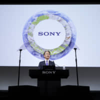 Kenichiro Yoshida, chief executive officer of Sony Corp., speaks during a news conference in Tokyo last month. | BLOOMBERG
