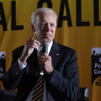 Democratic presidential candidate former Vice President Joe Biden speaks at the Poor People\'s Moral Action Congress presidential forum in Washington Monday. | AP