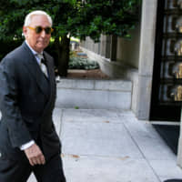 Roger Stone, longtime political ally of U.S. President Donald Trump, arrives for a hearing to convince a judge to dismiss charges stemming from special counsel Robert Mueller\'s probe into Russian interference in the 2016 election, at U.S. District Court in Washington May 30. | REUTERS