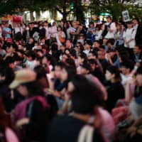 A protest in Shibuya against Hong Kong\'s proposed extradition law. | RYUSEI TAKAHASHI