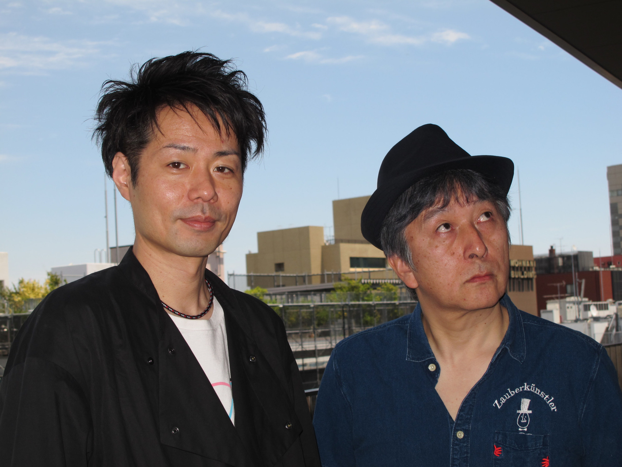 Looking forward: Director Junnosuke Tada (left) and actor Hiroo Ohtaka are working together on one  of two modern productions of Samuel Beckett's 'Waiting for Godot.' | NOBUKO TANAKA