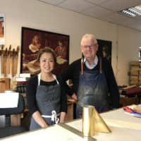 The right paper work: Mina Ishihara with Gerry Kenny, of Kennys Bindery. | MINA ISHIHARA
