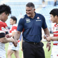 Brave Blossoms coach Jamie Joseph says he would not change the setup for the Sunwolves this season while looking back on their performance. | KYODO