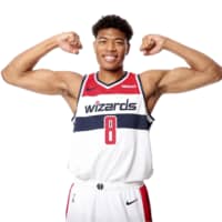 Rui Hachimura of the Washington Wizards poses for a portrait on Wednesday at Capital One Arena. | GETTY IMAGES / VIA KYODO