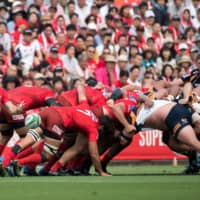 The Sunwolves (in red) are back in action on Saturday against the Stormers in Cape Town. | AFP-JIJI