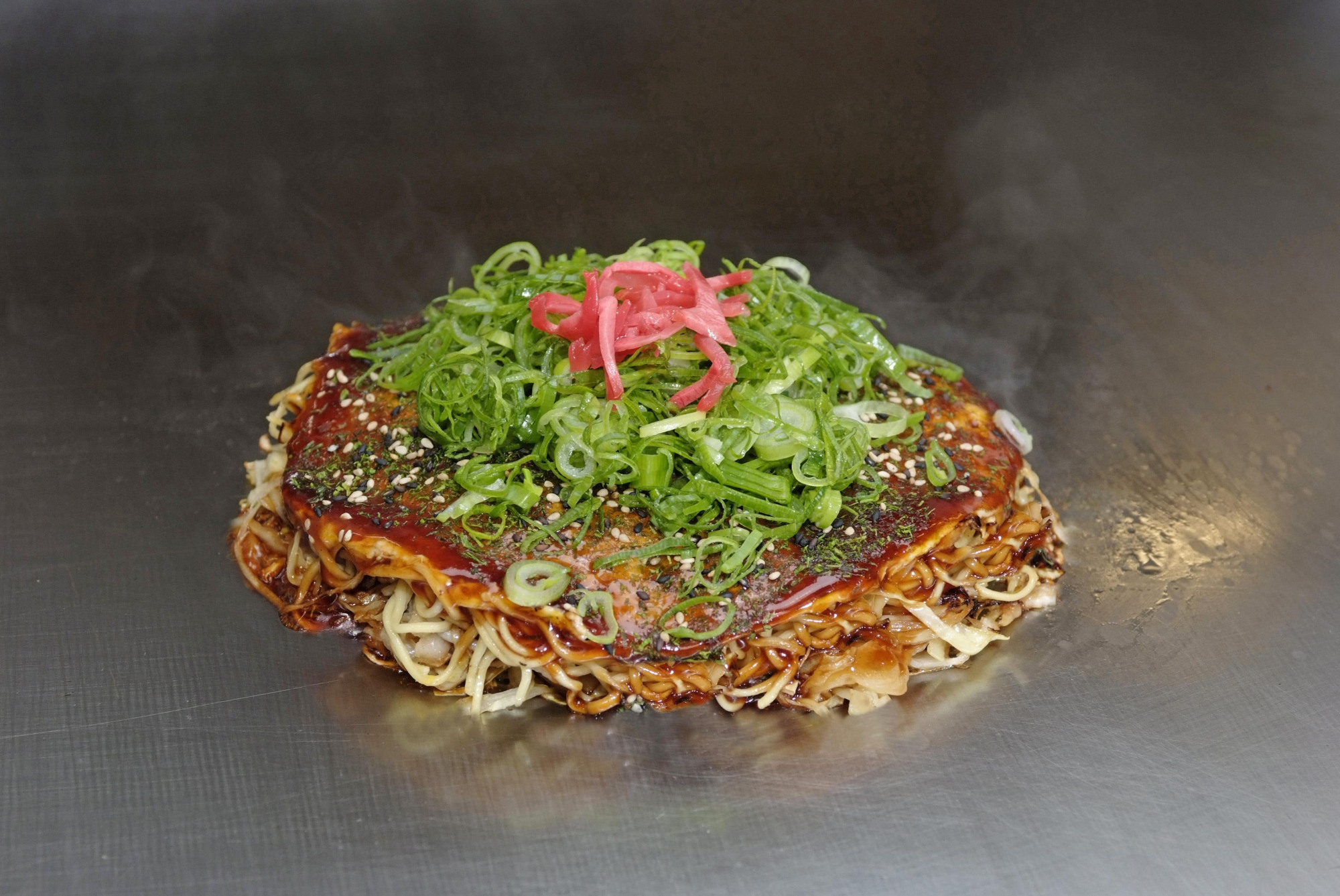 Savory okonomiyaki Japanese pancake | HIROSHIMA PREFECTURE