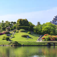 Okayama Korakuen Garden, with Okayama Castle in the background, is located in the prefecture\'s capital. | OKAYAMA PREFECTURAL TOURISM FEDERATION