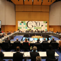 Thirty-four representatives discussed issues regarding agriculture during  the G20 Niigata Agriculture Ministers\' Meeting  at Toki Messe, Niigata, on May 11 and 12. | REUTERS