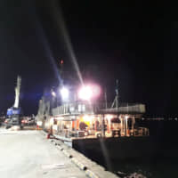 The Chilean navy ship Marinero Fuentealba prepares to leave to contain an oil spill at the Guarello Island dock, about 250 km from Puerto Natales city in the region of Magallanes, Chile, Saturday. | CHILEAN NAVY / HANDOUT / VIA REUTERS