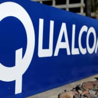A sign on the Qualcomm campus is seen in San Diego, California, in 2017. | REUTERS