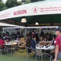 With a capacity of 1,000 people on the weekends, this is one of Tokyo’s largest beer gardens and offers 22 different types of craft beer.  | MARK THOMPSON