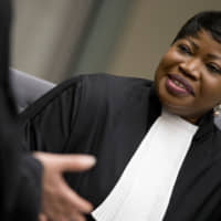 Chief prosecutor Fatou Bensouda waits at the International Criminal Court in The Hague, Netherlands, last year. | AP