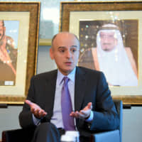 Saudi Arabian State Minister for Foreign Affairs Adel al-Jubeir speaks during an interview in Tokyo on Tuesday. | SATOKO KAWASAKI
