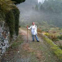 The pensive path: Amy Chavez stands on a path that is part of the Shikoku Pilgrimage, a journey that takes in 88 temples in the prefectures of Tokushima, Kochi, Ehime and Kagawa. | AMY CHAVEZ