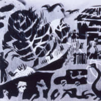 Ei-Q \'s \"Stroll\" from the portfolio \"Dreams in the Middy\" (1951) | ASHIYA CITY MUSEUM OF ART &AMP; HISTORY