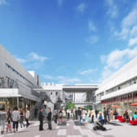 A rendering of Haneda Innovation City shows the Innovation Corridor, which will boast various cultural and technological facilities. | HANEDA FUTURE DEVELOPMENT CO.
