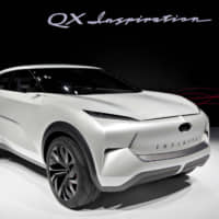 Infiniti Motor\'s QX Inspiration concept vehicle sits on display during the 2019 North American International Auto Show in Detroit in January. | PHOTOGRAPHER: DANIEL ACKER/BLOOM