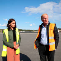 Avinor Chief Executive Dag Falk-Petersen is seen at Arendal\'s airport, after Norway\'s first battery-powered aircraft piloted by him crash-landed on a lake in Nornestjonn, Arendal, Norway, Wednesday. | NTB SCANPIX / HAKON MOSVOLD LARSEN / VIA REUTERS