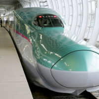 JR East\'s Hayabusa bullet train on the Tohoku Shinkansen line is seen in a file photo from 2009. | KYODO