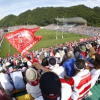 The Brave Blossoms\' Pacific Nations Cup opener in Kamaishi, Iwate Prefecture, on Saturday helped organizers fine-tune their final preparations for the upcoming Rugby World Cup. | KYODO