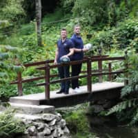 Former Ireland rugby teammates Brian O\'Driscoll (left) and Jamie Heaslip are ambassadors for Land Rover, the official vehicle of the 2019 Rugby World Cup. | LEON FARRELL / PHOTOCALL IRELAND ON BEHALF OF LAND ROVER