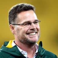 South Africa coach Rassie Erasmus smiles after a Rugby Championship match against New Zealand in Wellington in September 2018. | REUTERS