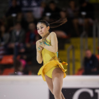 Shiika Yoshioka, seen here in a file photo, won the junior women\'s crown at the Kanto Summer Trophy at Saitama Ice Arena on Sunday. | INTERNATIONAL SKATING UNION