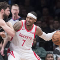 Carmelo Anthony, a 10-time NBA All-Star who was released by the Houston Rockets last season, is hoping for one more chance to play in the league. | AP