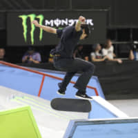 Yuto Horigome competes in the men\'s skateboard street competition at the X Games on Saturday in Minneapolis. | KYODO
