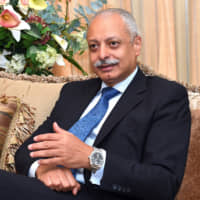 Egyptian Ambassador to Japan Ayman Aly Kamel speaks to The Japan Times during a recent interview in Tokyo. | YOSHIAKI MIURA