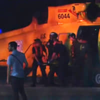 Injured people from a clinic in Great Abaco Island\'s Marsh Harbour arrive after being evacuated in a U.S. Coast Guard helicopter to be treated in Nassau Monday. | REUTERS