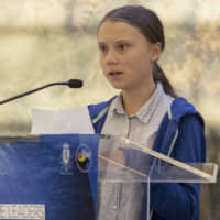 Swedish climate activist Greta Thunberg speaks during a Blue Leaders breakfast briefing focused on the release of and Intergovernmental Panel on Climate Change Special Report on the Ocean and Cryosphere In a Changing Climate, Wednesday in New York. Thunberg is among four people named Wednesday as the winners of a Right Livelihood Award, also known as the \"Alternative Nobel.\" (AP Photo/Mary Altaffer) | AP