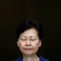 Hong Kong Chief Executive Carrie Lam at a news conference in August | REUTERS