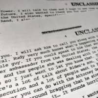 A section of a White House memorandum describing President Donald Trump\'s call with Ukrainian President Volodymyr Zelenskiy shows Trump referring to his personal attorney, Rudy Giuliani, U.S. Attorney General William Barr and the son of Democratic U.S. presidential candidate and former Vice President Joe Biden in this copy of the memorandum released by the White House in Washington Sept. 25. | REUTERS