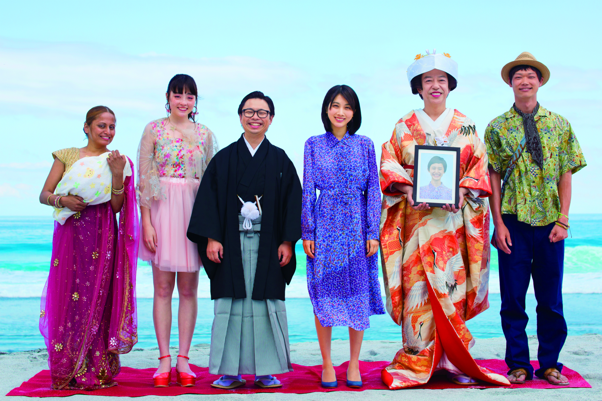 Strength in diversity: Honoka Matsumoto (third from right) landed her first feature film starring role with 'My Father, the Bride.' | &#169; 2019 'MY FATHER, THE BRIDE' FILM PARTNERS