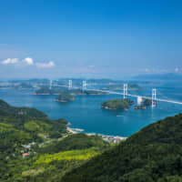 Adventure on two wheels: A great way to see the Setonaikai National Park is to rent a bicycle and cross the 70-kilometer-long Shimanami Kaido cycling route. | GETTY IMAGES