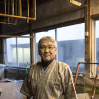 An ongoing legacy: In 1974, Akira Kubota began producing handmade Japanese paper using techniques taught to him by his father, Yasuichi. Akira wants his paper to reflect the nature of the Iwami countryside. Having inherited the skills of his ancestors, he keeps his focus on training the next generation of craftspeople who will carry on the Sekishu traditions. | MASASHI KUMA