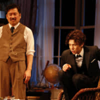 A spoonful of sugar, my dear Watson:  Hayato Kakizawa (right) was cast as Sherlock Holmes after being seen in \"Mary Poppins.\" He stars opposite Jiro Sato  as Watson (left). | TAKAHIRO WATANABE
