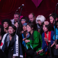 Kazuko Hohki (right) with Frank Chickens at Ura Matsuri 2019 in London | DAVID X GREEN