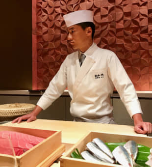 Royal lineage: Chef Masashi Yamaguchi's nigiri sushi is rooted in the style of sushi legend Jiro Ono. | ROBBIE SWINNERTON