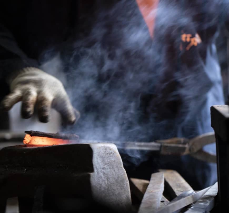 The razor's edge: Echizen knives are typically made by forge-welding high-carbon steel onto a soft steel core. Special methods are used to create exceptionally thin and sharp blades.