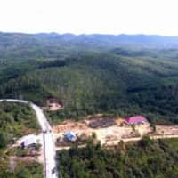 An Aug. 28 aerial picture shows the area around Sepaku, where Indonesian President Joko Widodo plans to move the nation\'s capital. | AFP-JIJI