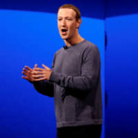 Facebook CEO Mark Zuckerberg makes his keynote speech during Facebook Inc.\'s annual F8 developers conference in San Jose, California, in April. | REUTERS