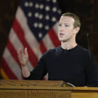 Facebook CEO Mark Zuckerberg speaks at Georgetown University in Washington Thursday. With just over a year left until the 2020 U.S. presidential election, Facebook is stepping up its efforts to ensure it is not used as a tool to interfere in politics and democracies around the world. Facebook said Monday it will also label state-controlled media as such, label fact -checks more clearly and invest &#36;2 million in media literacy projects. | AP